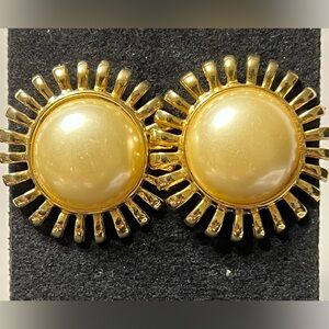 Vintage Sunburst Stud Ear Rings